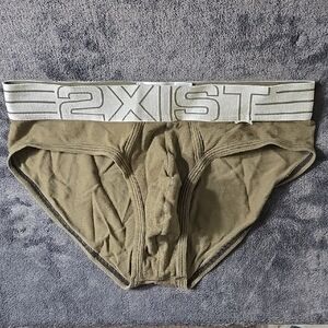 2xist Men's Briefs in Olive and Gray
